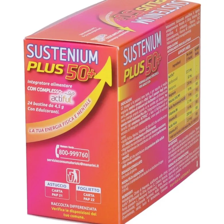 Menarini Sustenium Plus 50+ Integratore Energizzante 24 Bustine