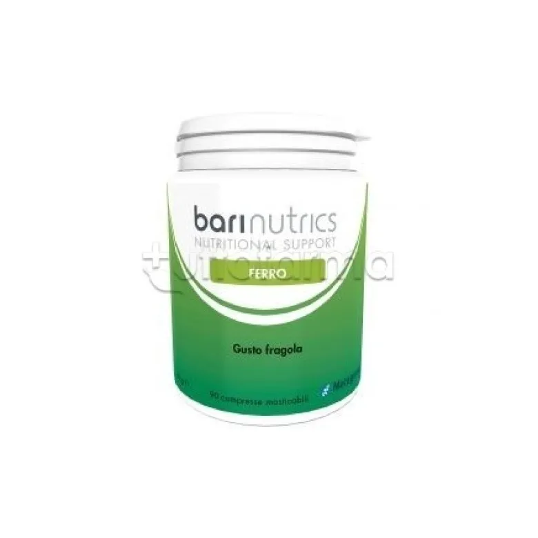 Metagenics Barinutrics Ferro Integratore con Ferro Gusto Fragola 90 Compresse Masticabili