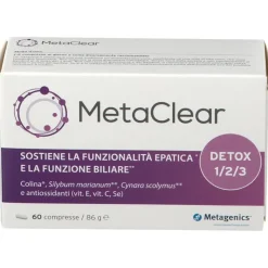 Metagenics MetaClear Integratore per Funzionalità Epatica 60 Compresse