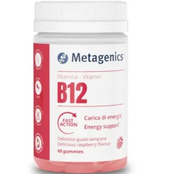 Metagenics Vitamina B12 Integratore Metabolismo Gusto Lampone 60 Gummies