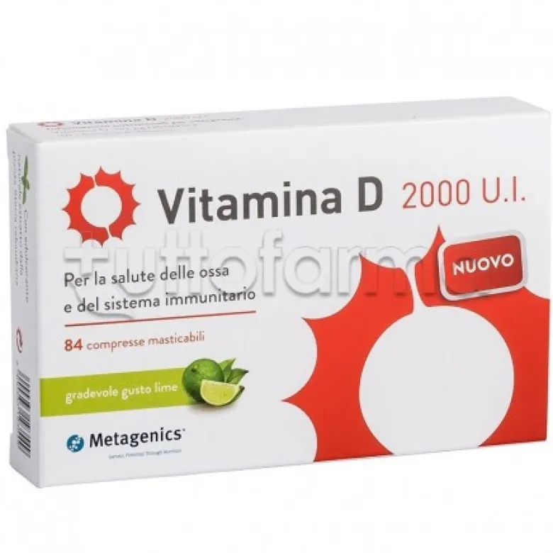 Metagenics Vitamina D 2000 U.I. 84 Compresse Masticabili