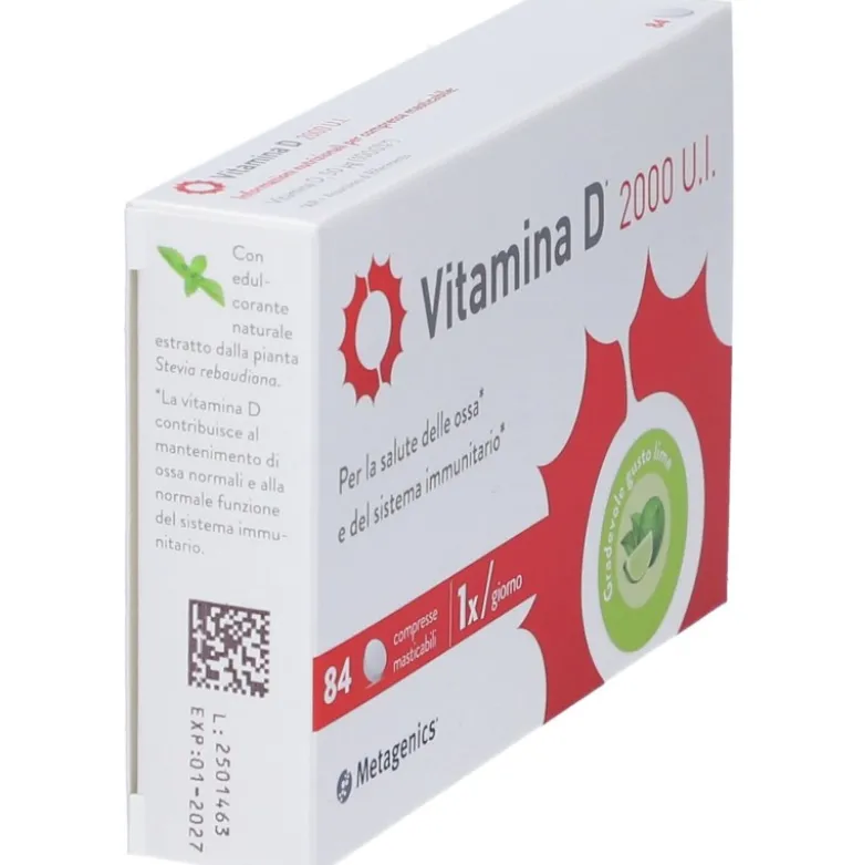 Metagenics Vitamina D 2000 U.I. 84 Compresse Masticabili