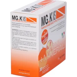 MGK VIS Integratore con Magnesio Potassio e Creatina 30 Bustine Gusto Arancia