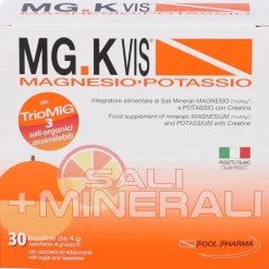 MGK VIS Integratore con Magnesio Potassio e Creatina 30 Bustine Gusto Arancia