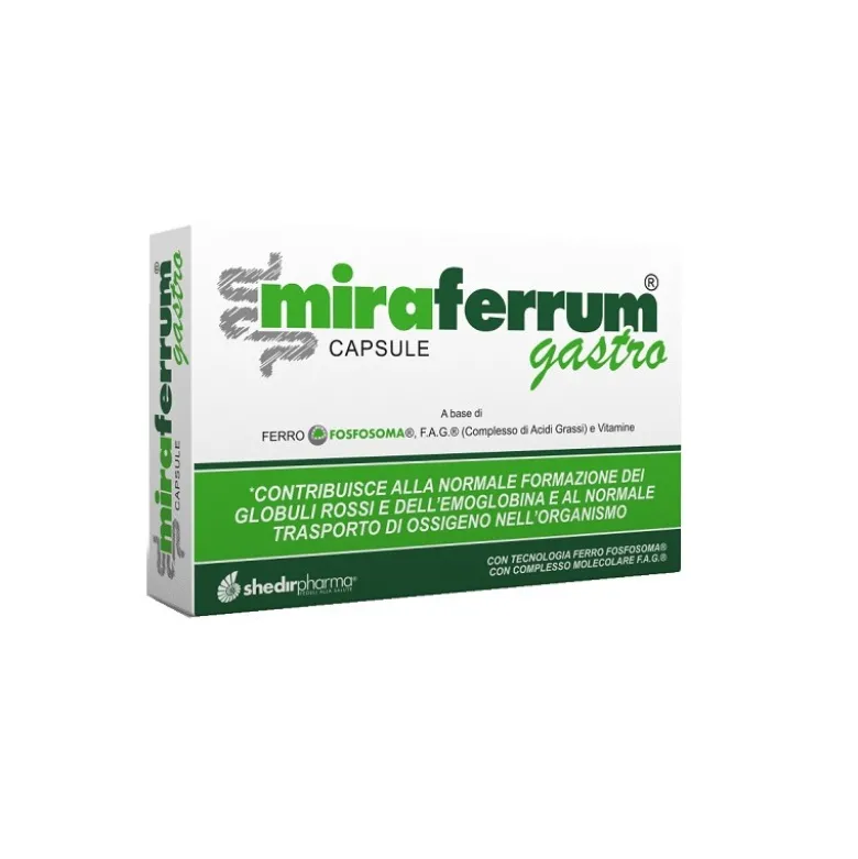 Miraferrum Gastro 30 Capsule Senza Glutine e Senza Lattosio