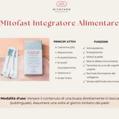 Mitochon Mitofast Integratore Orosolubile con Edulcorante 30 Bustine