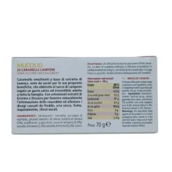Mucolid Bronc Lumaca & Lampone per Gola Irritata 24 Caramelle