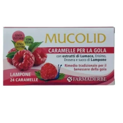 Mucolid Bronc Lumaca & Lampone per Gola Irritata 24 Caramelle