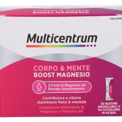 Multicentrum Boost Magnesio Integratore di Magnesio 30 Bustine
