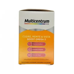 Multicentrum Boost Omega 3 Integratore Cuore Menta e Vista 120 Perle