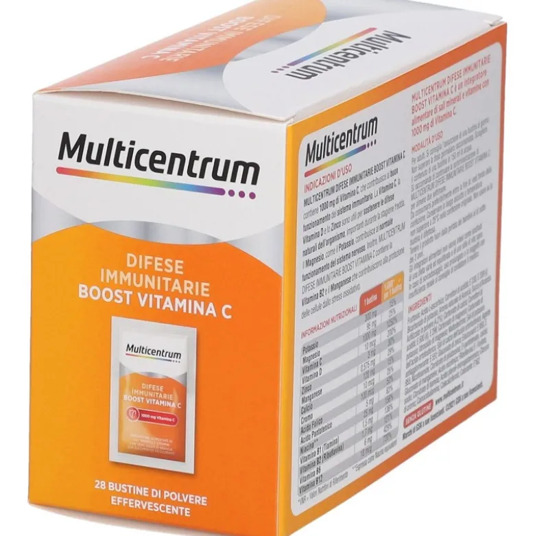 Multicentrum Difese Immunitarie Integratore di Vitamina C Formato Convenienza 28 Bustine
