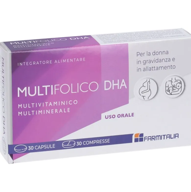 Multifolico DHA Integratore per Gravidanza e Allattamento 60 Capsule