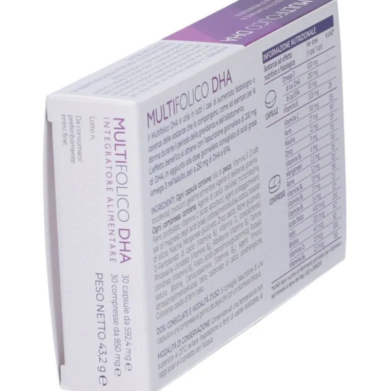 Multifolico DHA Integratore per Gravidanza e Allattamento 60 Capsule