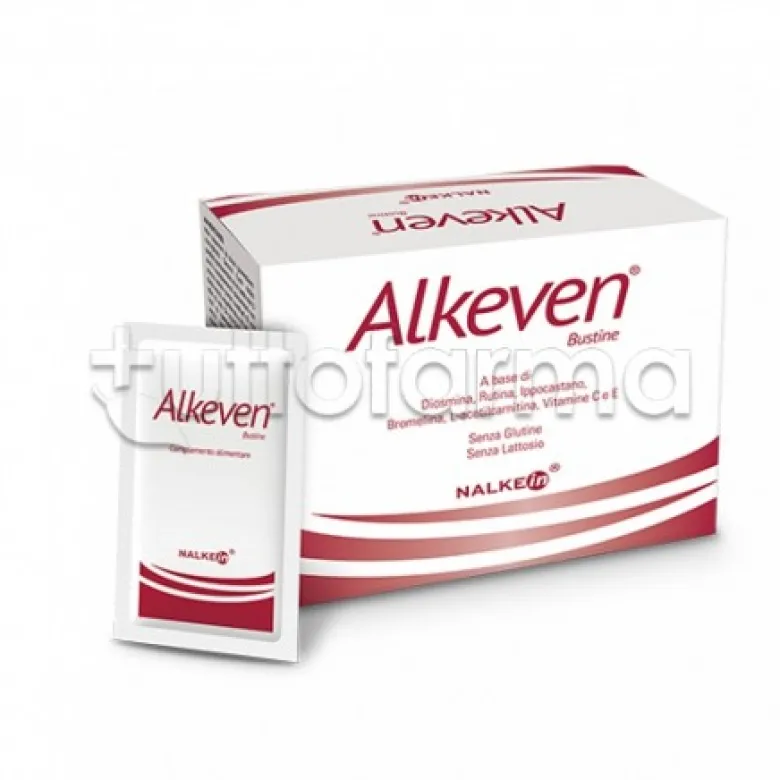 Nalkein Alkeven Integratore per Microcircolo e Gambe Leggere 20 Bustine