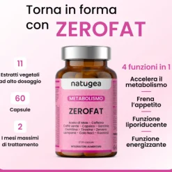 Natugea Zero Fat Integratore Controllo del Peso 60 Compresse
