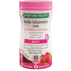 Nature's Bounty Acido Ialuronico Pelle Integratore per la Pelle 60 Gommose Masticabili