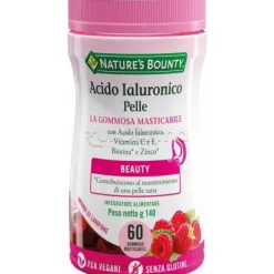 Nature's Bounty Acido Ialuronico Pelle Integratore per la Pelle 60 Gommose Masticabili