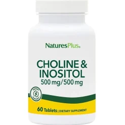 Natures Plus Colina & Inositolo per Metabolismo Lipidico 60 Tavolette