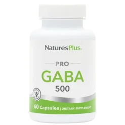 Natures Plus Gaba 500 Mg Integratore per Calma e Concentrazione 60 Capsule