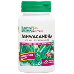 Natures Plus Herbal-Actives Ashwagandha Integratore Alimentare 60 Capsule