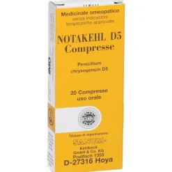 Notakehl D5 Medicinale Omeopatico 20 compresse