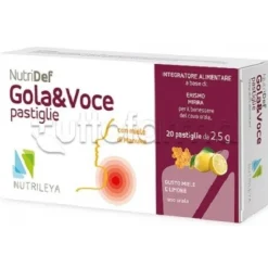 Nutridef Gola & Voce Miele E Limone per Benessere Gola 20 Pastiglie