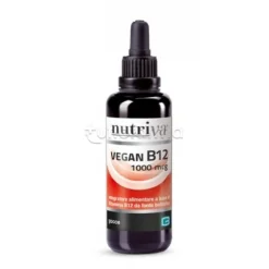 Nutriva Vegan B12 1000mcg Integratore Alimentare di Vitamina B12 Gocce 30ml