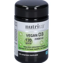 Nutriva Vegan D3Integratore per Ossa e Muscoli 120 Compresse