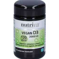 Nutriva Vegan D3Integratore per Ossa e Muscoli 120 Compresse