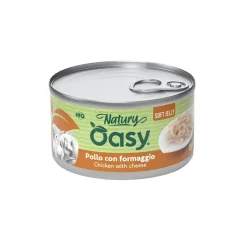 Oasy Wet Cat Natury Soft Jelly Pollo con Formaggio per Gatti Adulti 85g