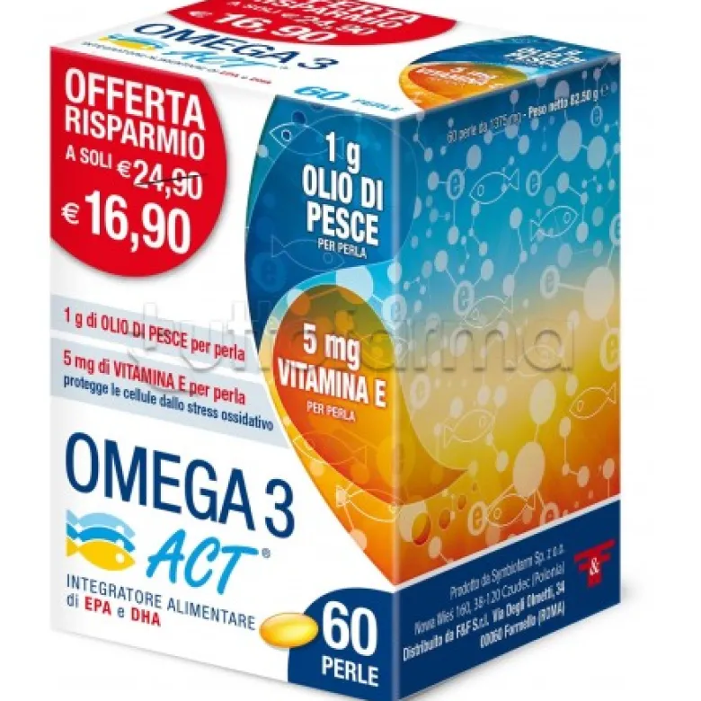 Omega 3 ACT Capsule Da 1 Grammo 60 Perle