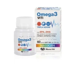 Omega 3 Viti a Tripla Azione per Cuore, Cervello e Vista 60 Perle