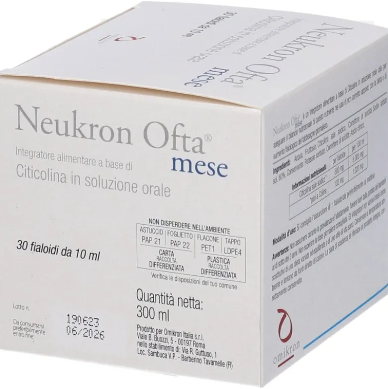 Omikron Neukron Ofta Mese Integratore per Vista e Occhi 30 Fiale da 10ml
