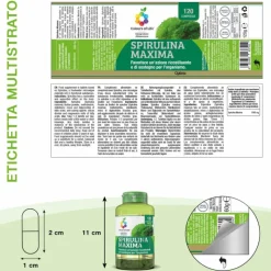 Optima Naturals Colours Of Life Spirulina Maxima Integratore per Stress 120 Compresse