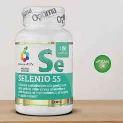 Optima Naturals Colours Of Life Selenio 55 Integratore Capelli e Unghie 120 Compresse