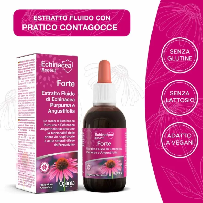 Optima Naturals Echinacea Estratto Forte Gocce Integratore Per Le Vie Respiratorie 50ml