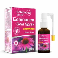 Optima Naturals Echinacea Gola Spray Senza Alcool per Benessere Gola 20ml