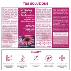 Optima Naturals Echinacea Tus Soluzione Integratore per Vie Respiratorie 200ml
