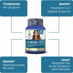 Optima Naturals Skin Re-Fill Integratore per la Pelle 60 Capsule Vegetali