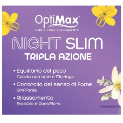 OptiMax Night Slim Tripla Azione Integratore Controllo del Peso e Rilassamento 400ml