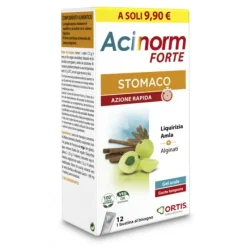 Ortis Acinorm Forte Integratore per Acidità di Stomaco 12 Bustine