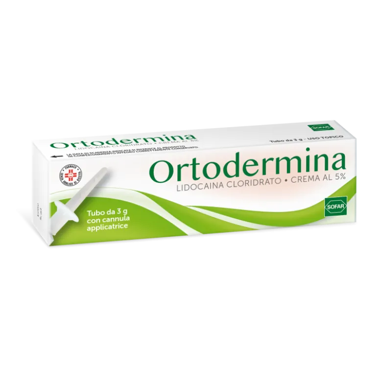 Ortodermina Crema al 5% per Dolore e Prurito 3 g, 10 g, 30 g