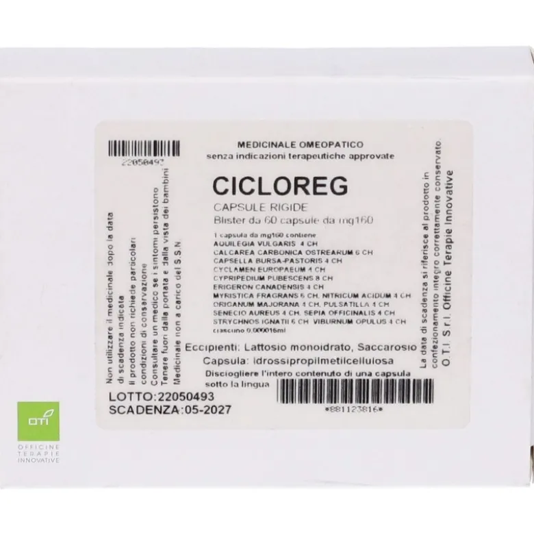 Oti Cicloreg Composto Rimedio Omeopatico 60 Capsule