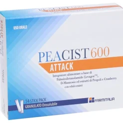 Peacist 600 Attack Integratore per Benessere Vie Urinarie 14 Bustine