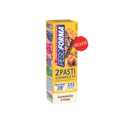 Pesoforma Barrette 2 Pasti Completi Gusto Caramello Crispy 2 Pezzi