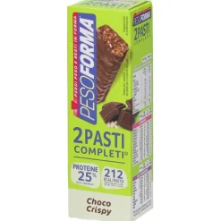 Pesoforma Barrette 2 Pasti Completi Gusto Choco Crispy 2 Pezzi
