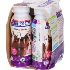 Pesoforma Choco Shake Sostituto Pasto da Bere 4 Flaconi da 236 ml