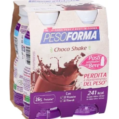 Pesoforma Choco Shake Sostituto Pasto da Bere 4 Flaconi da 236 ml