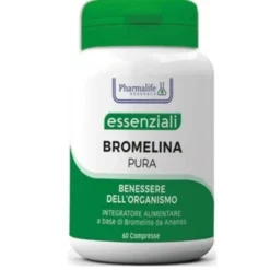 Pharmalife Essenziali Bromelina Pura Integratore Drenante Ananas 60 Capsule