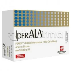 Pharmasuisse IperAla Integratore PEA Acido Alfa-Lipoico Vitamina D3 20 Compresse